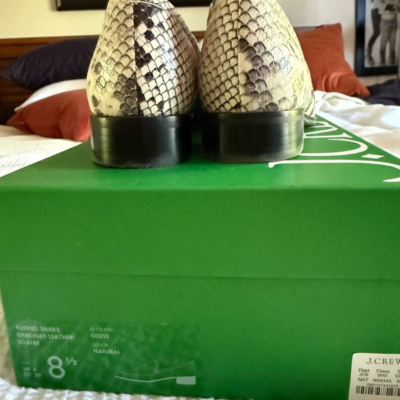 J. Crew Maison snakeskin loafers, size 8.5 - Picture 3 of 4